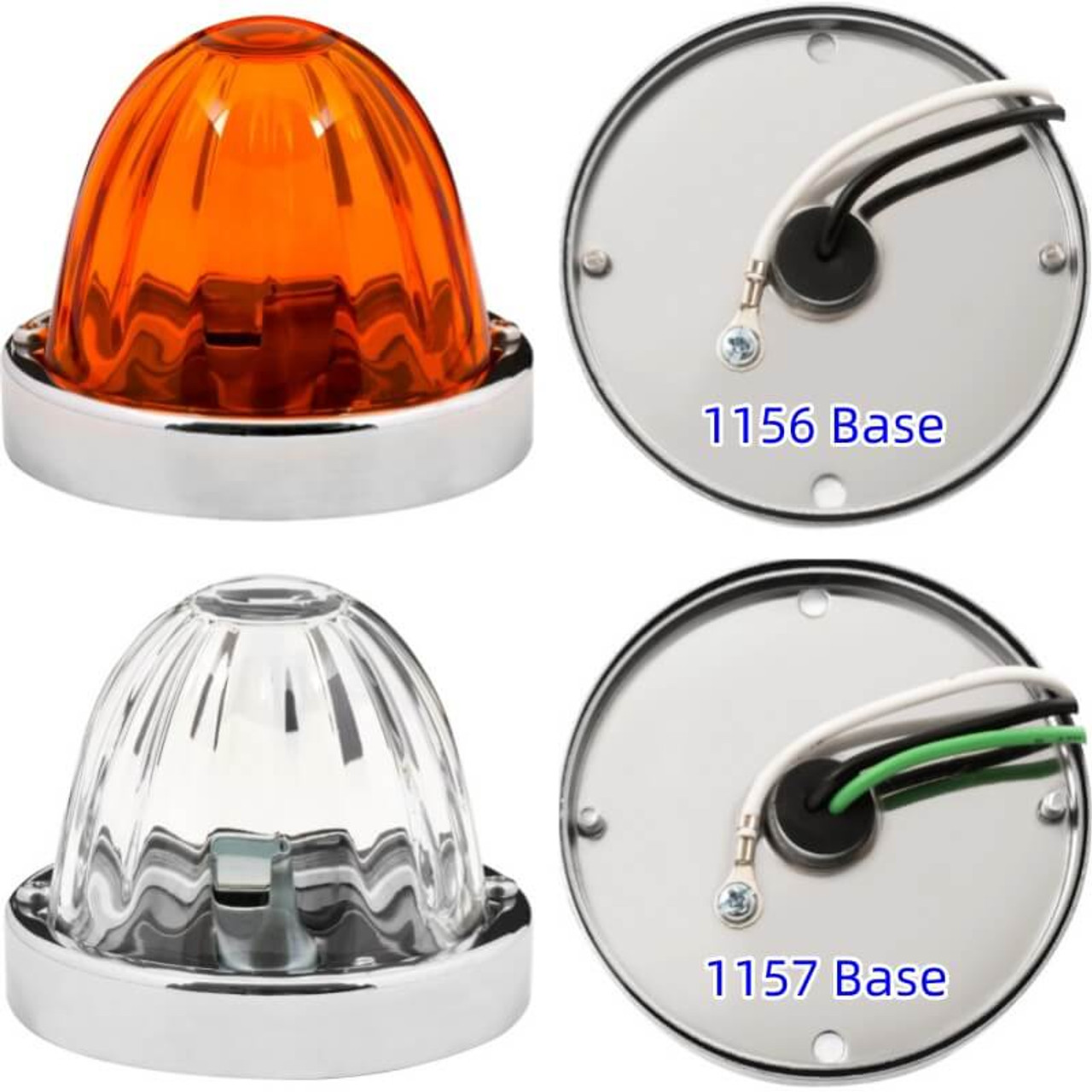 3.5″ Classic Watermelon Glass+ Plus Lens & Stainless Steel Customizable Kit - Bulb is not included