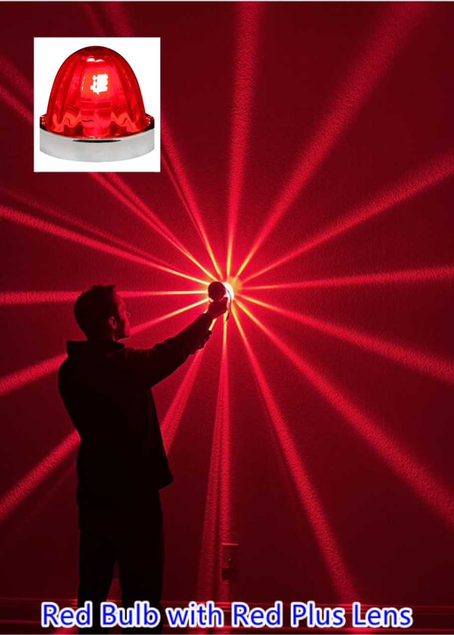 1157 Gen2 Watermelon Light Kit with Red LED Bulb and Assorted Color Glass Lens
