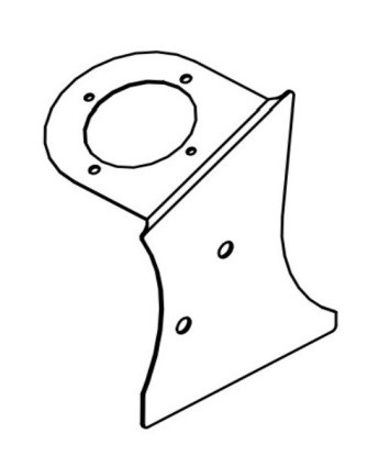 IFTA Exhaust Bracket w/1 Watermelon Light Cutout w/o Sticker Space - Sold as Pair