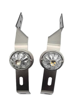 18"/20"/22" PB 379 SS Lower Bumper Support Bracket w/ Watermelon Light Hole - Sold as Pair