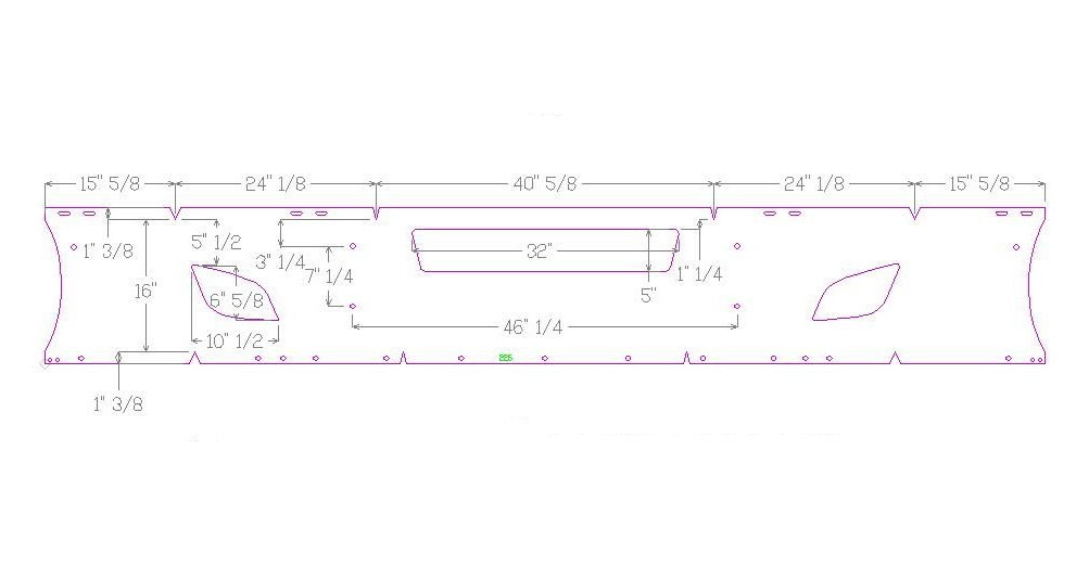 14" 2018+  Freightliner Cascadia Setback Replacement for Plastic/Fiber Chrome Bumper - No Fog Light Holes