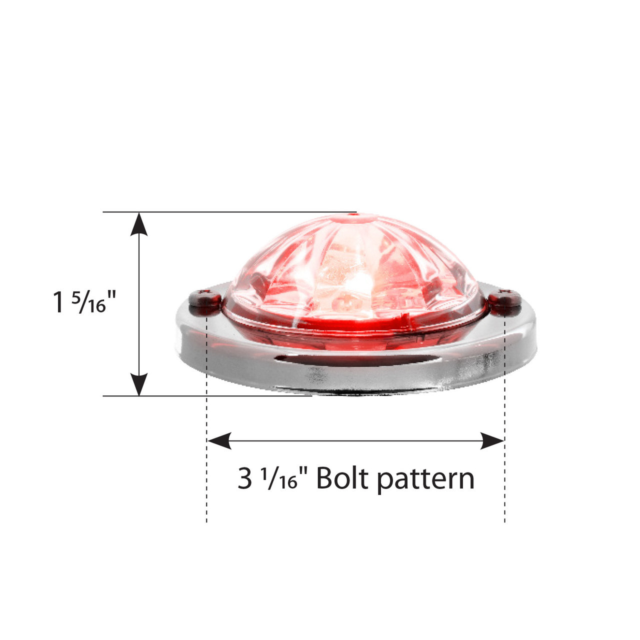 Low Profile Super Star Watermelon LED Sealed Light with Stainless Steel Bezel