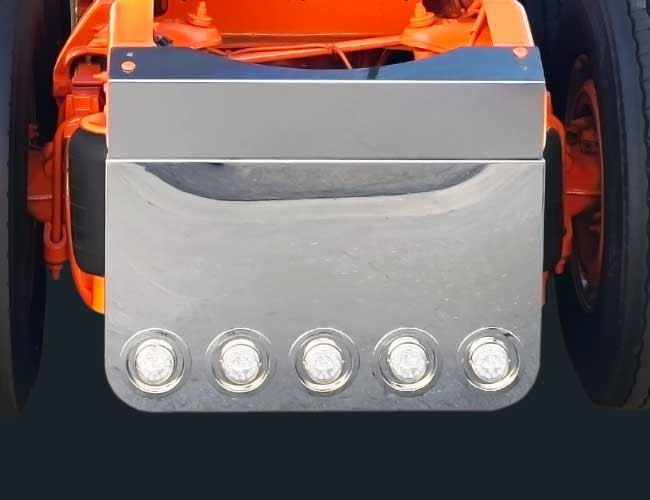 34"*20" Rounded Corner Rear Center Panel w/5-4" light holes across the bottom and tank filler brackets included