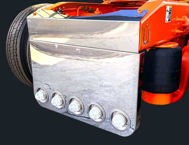 34"*20" Rounded Corner Rear Center Panel w/5-4" light holes across the bottom and tank filler brackets included