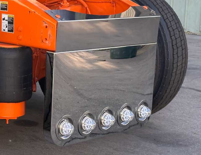 34"*20" Rounded Corner Rear Center Panel w/5-4" light holes across the bottom and tank filler brackets included