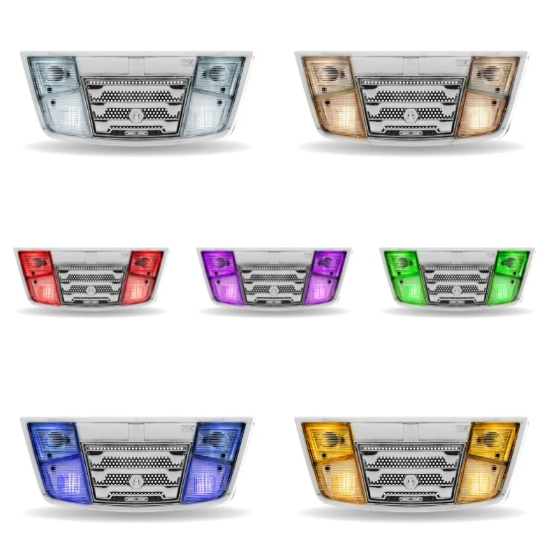 2018+ FL Cascadia Chrome LED Interior Projector Dome & Map 7-Color Cab Light