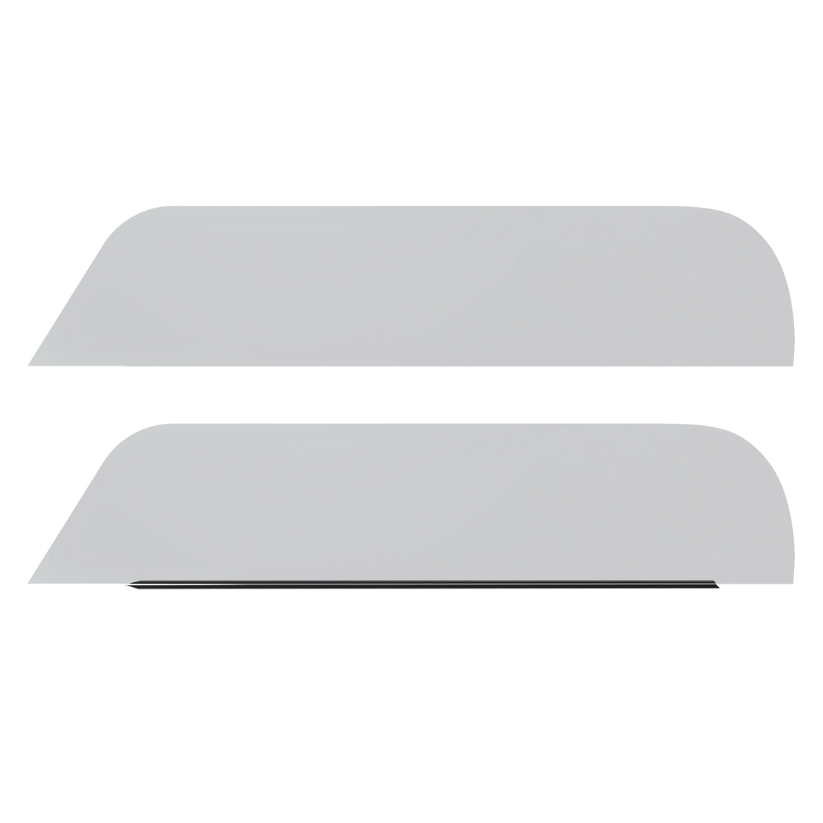 2008-2017 Freightliner Cascadia 304 Stainless Steel 6" Chop Top Window Trim - Pair