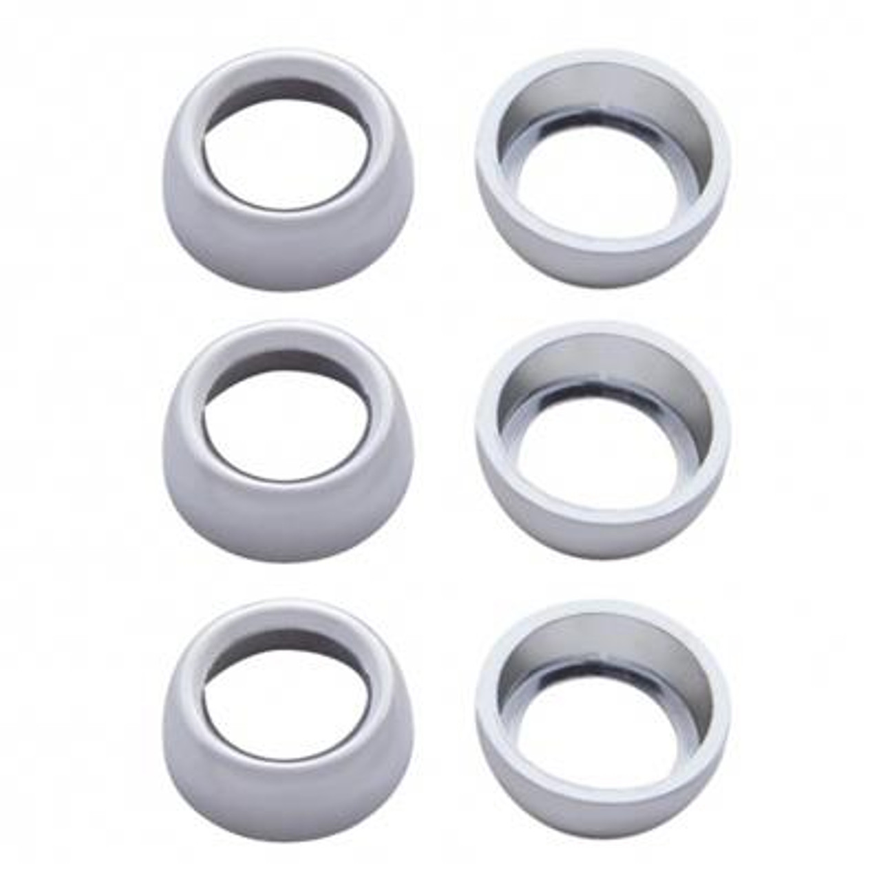 Freightliner Chrome Plastic Toggle Switch Nut Cover 6 Pack