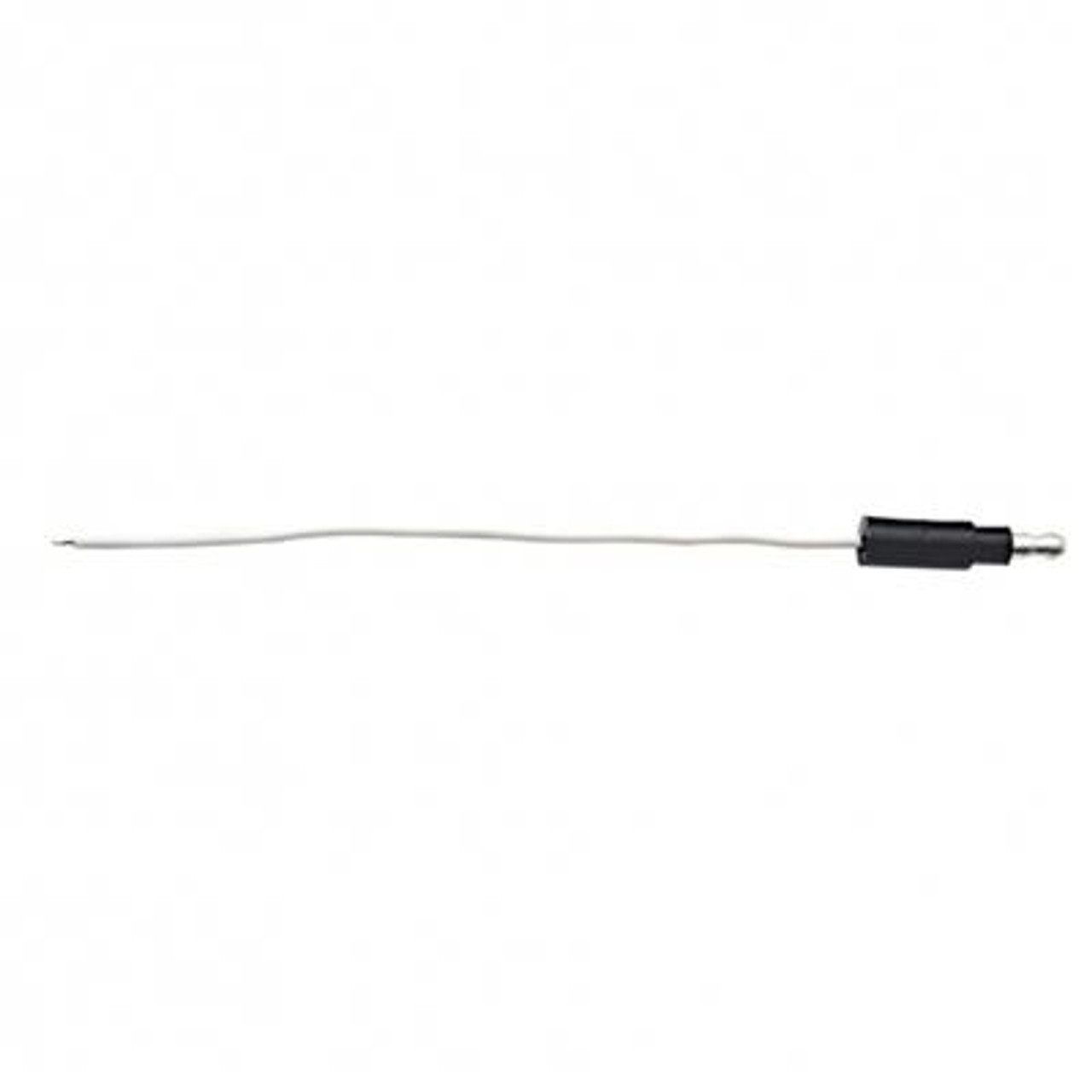 6" Single Lead Wire w/ .180 Bullet Termination & Stripped End - White