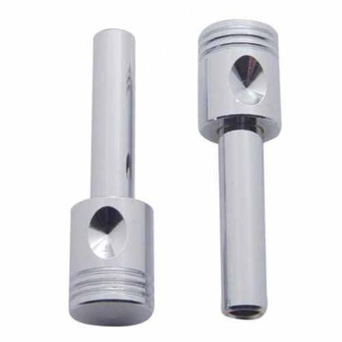 Chrome Piston Door Lock Knobs Pair