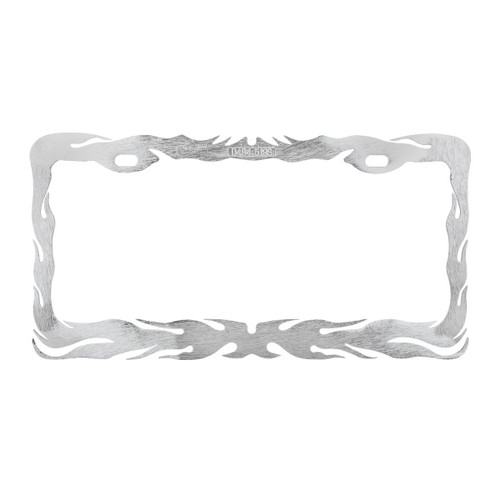 Chrome License Plate with Frame style