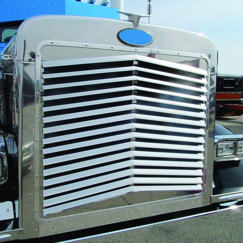 Peterbilt 379 Extended Hood Angled Louvered Grill