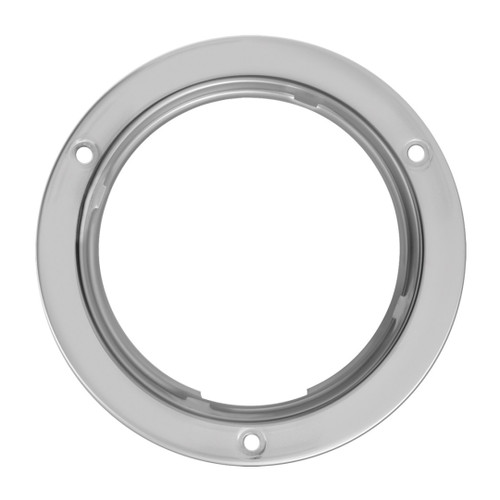 4" Round Stainless Steel Flange Mount Light Bezel