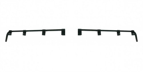 Black Straight Mud Flap Hanger - No Coil - Pair