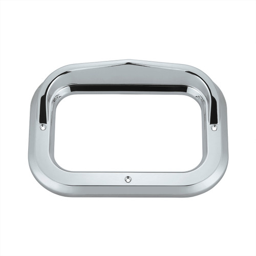 Square Chrome Plastic "Screw On" Bezel with Visor