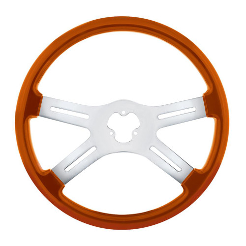 18" 4 Spoke Steering Wheel - Orange