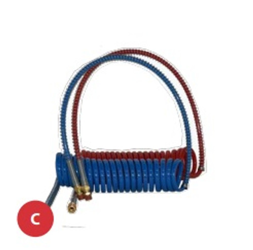 Air Coil Red Blue 15' w/40"lead