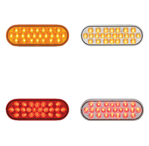 24 LED Oval Pearl Stop, Turn and Tail Light