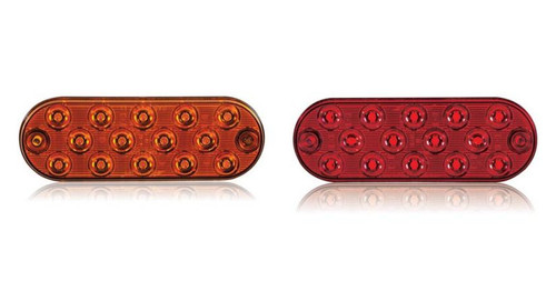 14 LED Surface Mount Thin Oval Stop, Turn & Tail Light