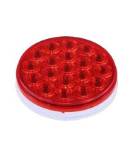 4" Round Red Light with Red Lens