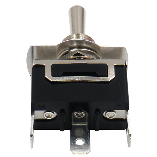 Toggle Switch SPDT ON/Off/ON 3 Position 250VAC 15A 1/2" mounting Hole Tab Terminal 1/4" Width