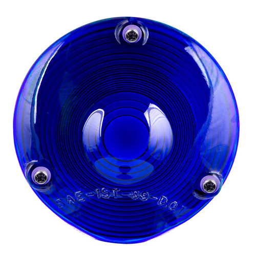 Classic Glass Turn Signal Light Lens - Blue