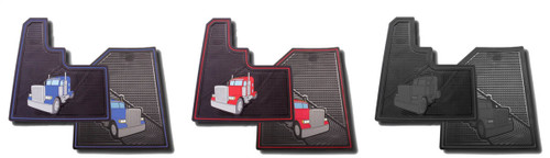 2004 and Earlier Peterbilt 379 or 389 Assorted Color Rubber Floor Mat Set