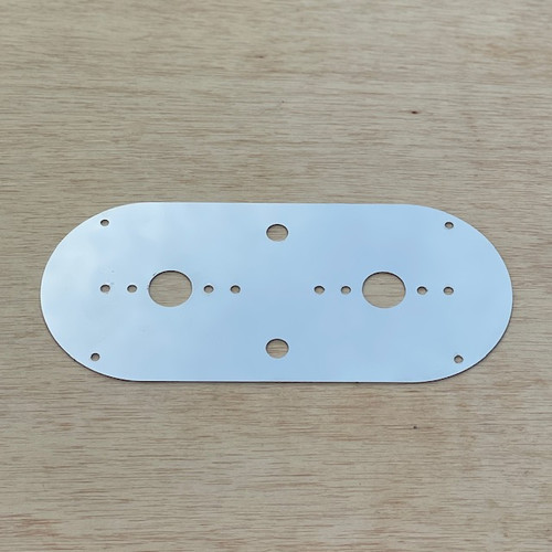 PB/KW Universal Chrome Shifter Plate Cover w/insert Fine Cut Diamond
