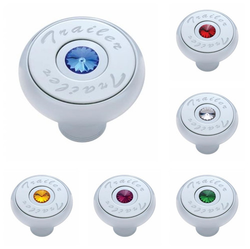 "Trailer" Deluxe Air Valve Knob With Color Crystal