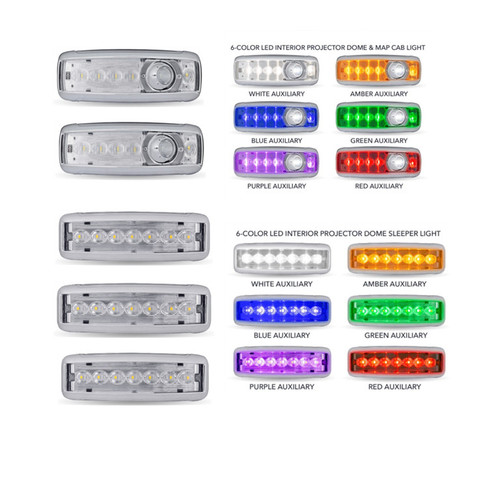 Kenworth T680/T880 6 Colors All completed Interior LED lights kit included 2 Interior Dome and Map Cab Lights and 3 Dome Sleeper Lights