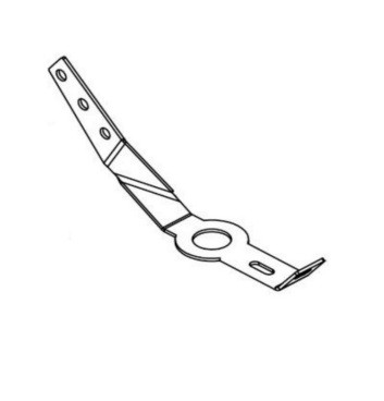 18"/20"/22" PB 379 SS Lower Bumper Support Bracket w/ Watermelon Light Hole - Sold as Pair