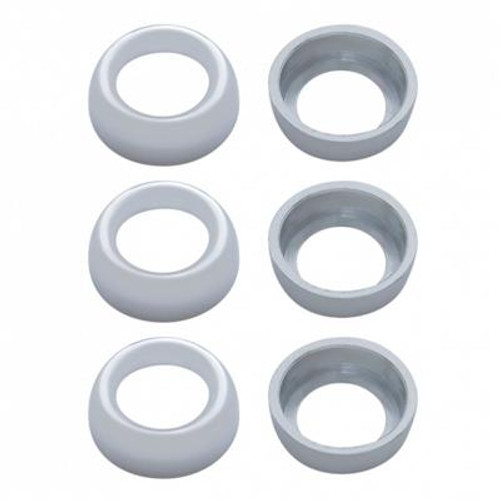 Peterbilt Chrome Plastic Toggle Switch Nut Cover 6 Pack