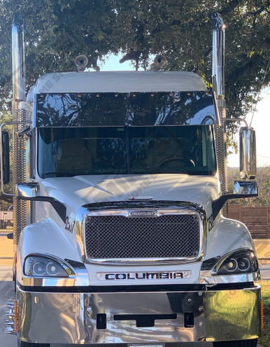COLUMBIA | Floral Visor Freightliner Coronado Columbia Visor 20 inches Stainless Steel main image 4
