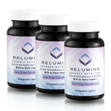 Buy Bulk & SAVE! 3 Bottles Authenic Relumins Advance White Active Glutathione Complex -Oral Whitening Formula Capsules with 6X Boosters