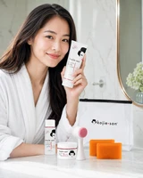 Kojie San Total Skin Lightening Set - Soap,Toner, Lotion, Cream & Brush! 