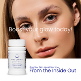 Relumins Advanced Glutathione Booster, Maximum Strength Antioxidant Supplement with Vitamins E, B2 & Selenium, Supports Balanced Wellness & Radiant Skin - 30 Vegetarian Capsules