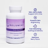 Relumins Thio-Glow Chewable Sublingual Glutathione Complex with Biotin, VIT C & E, Plus Grapeseed Polyphemols – 330mg Gluta Per Serving – 4X Effective Than Liposomal