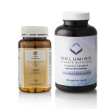 Tatiomax Gold Glutathione 1200mg Brightening Gel Capsules & Relumins Vitamin C MAX Stack