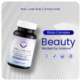 NEW Relumins Advance White Active Glutathione Complex -Oral Whitening Formula Capsules with 6X Boosters- Whitens, repairs & rejuvenates skin