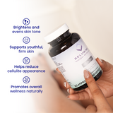 Relumins Advance  Gluta Slim Capsules – 90 Vegan Capsules with L-Glutathione, Green Coffee Bean, Raspberry & Green Cha Extract – Antioxidant Wellness Supplement for Radiant, Healthy Skin
