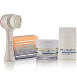 Relumins Advance White Complete Intimate Set- Whitening Soap, Deodorant Roll-On & Whitening Intimate Cream and Beauty Brush