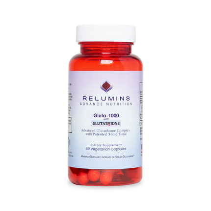 Relumins L-Glutathione Supplement Complex - Self-Love Essential - World’s Most Advanced Reduced Glutathione 1000mg with Alpha Lipoic Acid for Smoother & Brighter Skin, Made in USA - 60 Caps