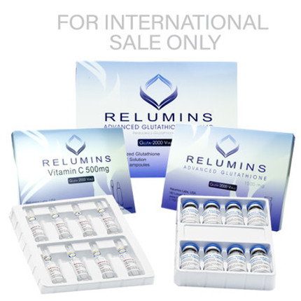 5 Sets of Authentic Relumins Advanced IV Glutathione 2000mg - Glutathione & Vitamin C - NO BOOSTER