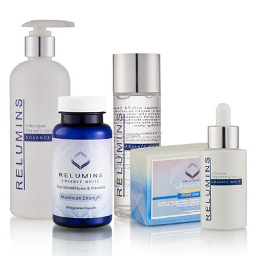 Authentic Relumins Advanced Whitening Intensive Repair Night Set - Repairs skin damage while you're asleep