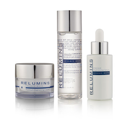Authentic Relumins Advance White Facial Set MAX - TA Stem Cell Premium Day Cream, Intensive Repair Toner and Serum