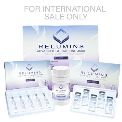 BOGO! New Relumins Advanced IV Glutathione 3500mg - Highest Legal Dosage, FDA Registered Formula PLUS BOOSTER