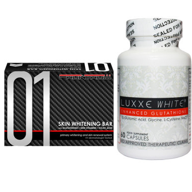 メイク道具・化粧小物 Luxxe white/slim/renew/protect/soap set NEW Authentic Luxxe White Capsules & 01 Skin Whitening Soap Set