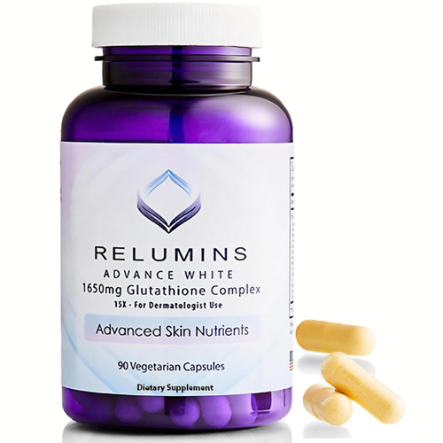 Relumins L-Glutathione Complex 1650mg - Glow Essentials Antioxidant Support with Alpha Lipoic Acid, NAC, L-Methionine & Vitamin E for Skin Health, Made in USA - 90 Vegetarian Capsules