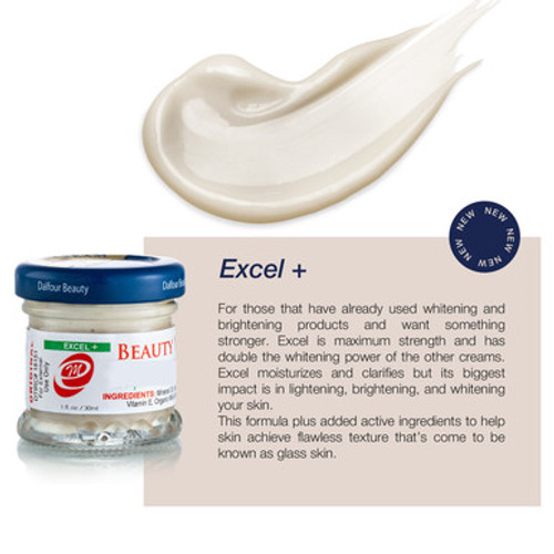 NEW! Authentic Dalfour Beauty Gold Seal EXCEL+  Whitening Cream-Maximum Strength!