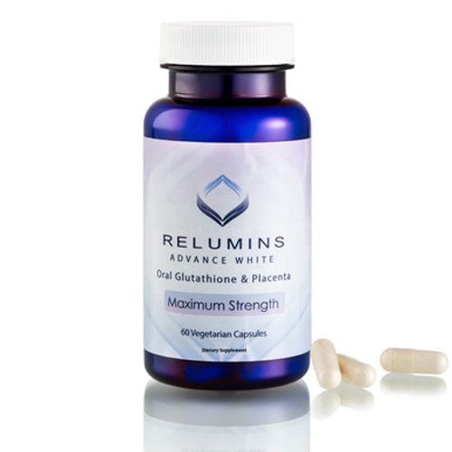30 Bottles of Authentic Relumins Advanced White Oral Whitening Formula Capsules - Whitens, repairs & rejuvenates skin - Now with Plant Placenta - Kosher, Vegan & Hallal
